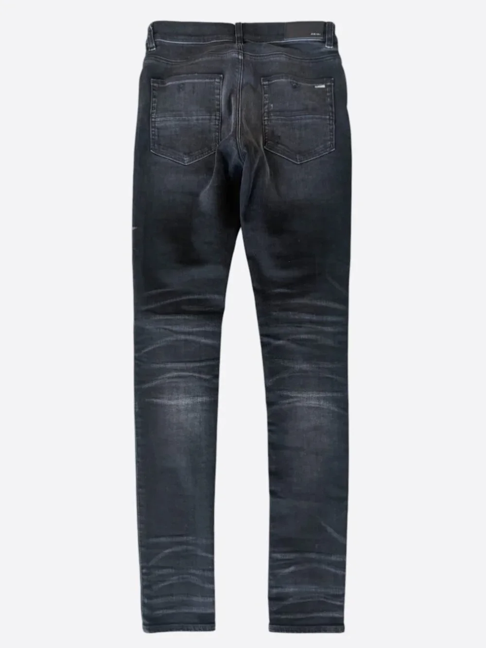 Amiri Aged Black Tie-Dye Patch Thrasher Jeans